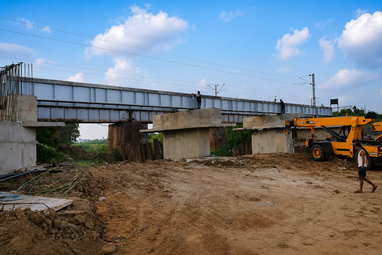 Bhadrak–Nirgundi 3rd Line Project — Baitarani River girder works